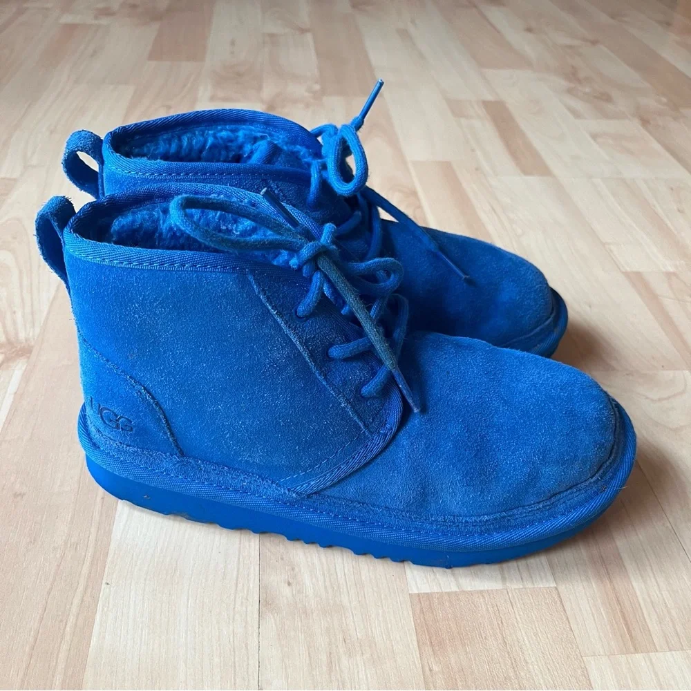 UGG Neumel Chukka Boots Men’s US 4 Women’s 6 Blue Suede Sheepskin 1017320K